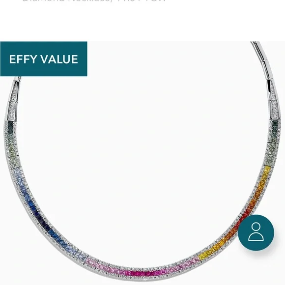 EFFY watercolors sapphire necklace in box - Picture 5 of 8